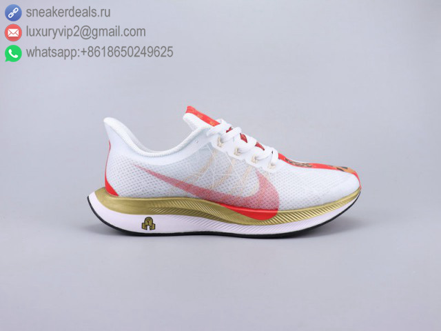 NIKE AIR ZOOMX PEGASUS 35 TURBO PIG YEAR WHITE RED GOLD UNISEX RUNNING SHOES